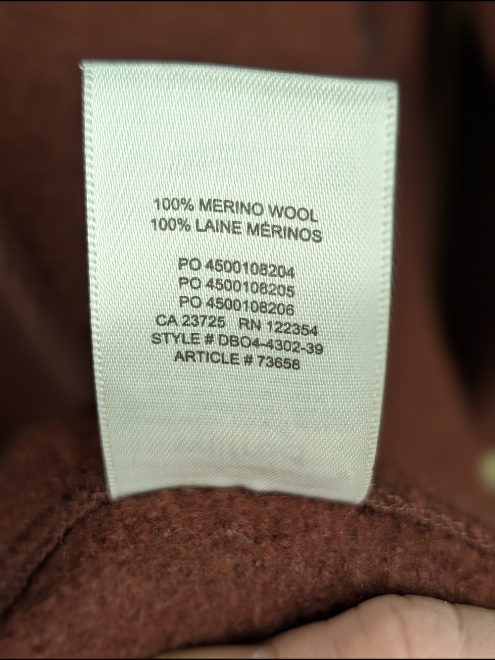 Wilfred Charlize 100% Merino Wool Long Coat Rust Large Aritzia Minimalist - Picture 14 of 14